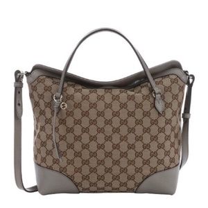 Gucci GG pattern 2way hand tote bag grey ‘Bree’